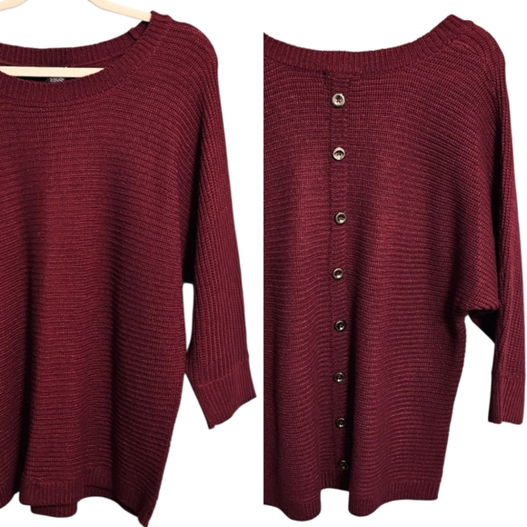 Questions Chunky Knit Button Back Sweater - Picture 1 of 9
